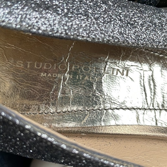 Studio Pollini 4in heels Glitter Silver - Picture 2 of 5